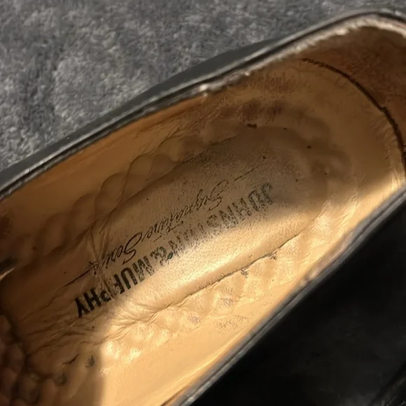 Johnston & Murphy Black Leather Men's Dress Shoes - Picture 3 of 12